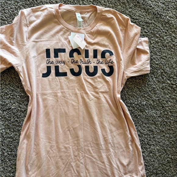 Bella Canvas Light Pink Faith Graphic Tee - Picture 3 of 4